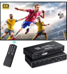 4K 2X2 Video Wall Controller, HDMI & DVI Input TV Wall Controller with 8 Display - Picture 1 of 8
