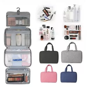 Large Capacity Toiletry Cosmetic Storage Travel Make Up Bag Hanging Washbag - Picture 1 of 26