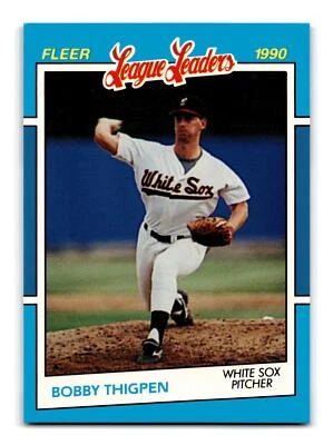 Bobby Thigpen 1990 Fleer League Leaders #39 High Grade Centered Mint - Image 1 of 2