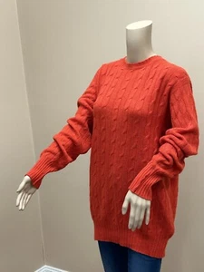 Vintage men's GARRICK ANDERSON 100% cashmere cabled crewneck sweater - Picture 1 of 4