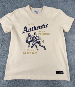 Mitchell &Ness Men's L Short Sleeve T-Shirt "We are Authentic" Yellow Cotton - Picture 1 of 8