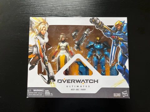 Overwatch Ultimates Series Collectable Mercy Ange & Pharah New Sealed In Box Cover