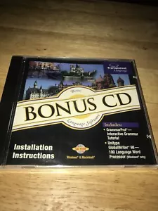 Transparent Language BONUS CD Language Software NEW (98, CD-ROM) Sealed FreeShip - Picture 1 of 3
