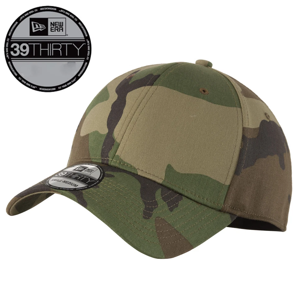 New Era 39Thirty Blank Stretch Cotton fitted CAMO Hat/Cap NE1000  Free Shipping - Image 1 of 1