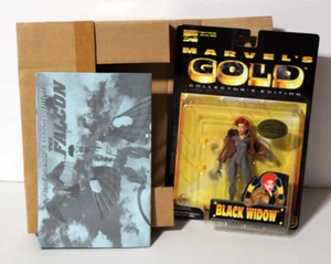 Marvel's Gold Collector's Edition Black Widow- New Rare Toy Biz 1998 Figure MINT - Picture 1 of 4