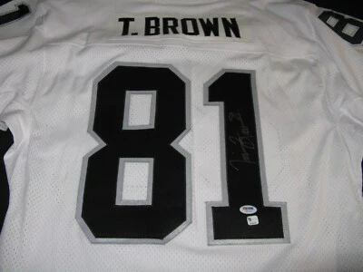 Tim Brown Los Angeles Raiders Signed Starter Jersey PSA "RARE" - Image 1 of 4