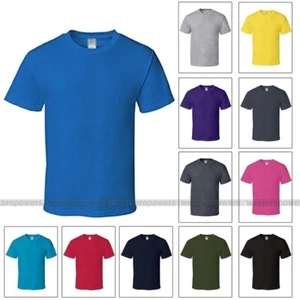 Colorful Mens Adult Heavy 100% Cotton Short Sleeve T-Shirt Cotton Tee S M L XL - Picture 1 of 12