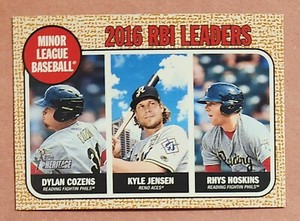 Rhys Hoskins Dylan Cozens Kyle Jensen 2017 Heritage Minor League Prospect #194