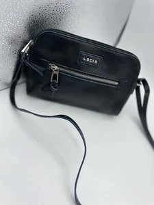 Lodis Black Leather Charlotte Crossbody - Picture 1 of 4