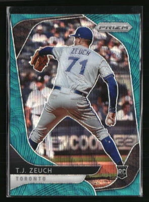 T.J. Zeuch 2020 Panini Prizm Teal Wave #3  Baseball Card - Image 1 of 2