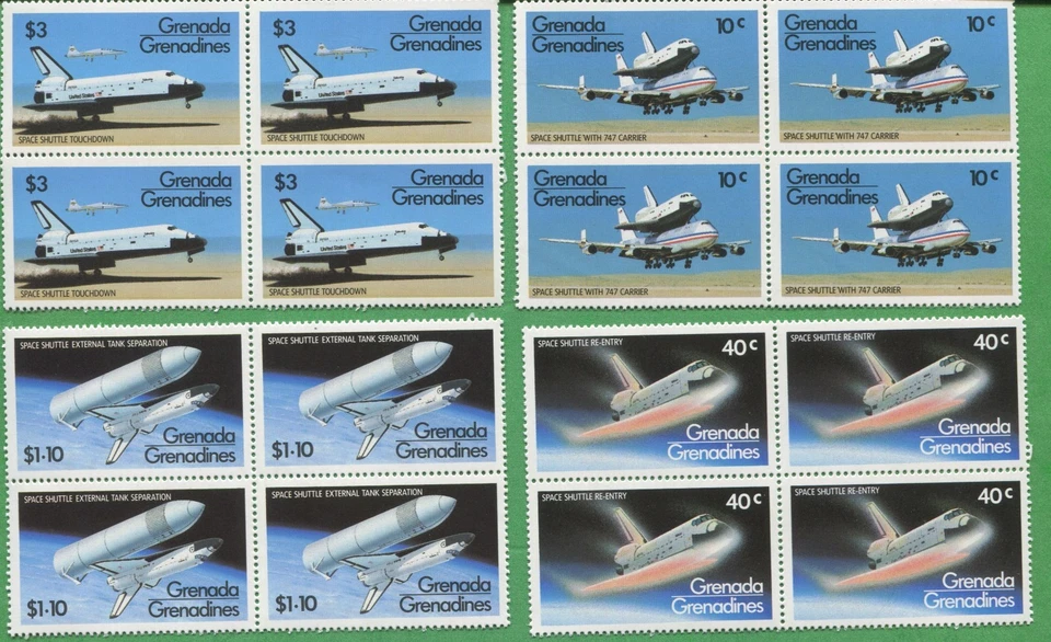 20 Sets of 1981 Grenada Grenadines Stamps 460 - 463 Cat Value $96 Space Shuttle - Image 1 of 1