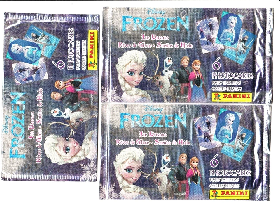 2015 Panini Disney Frozen "Sueños de hielo" lote de tres paquetes ~ 6 tarjetas fotográficas por paquete Foto 1 de 2
