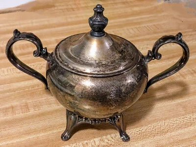 Azúcar vintage plateado Wm Rogers con asas Foto 1 de 4