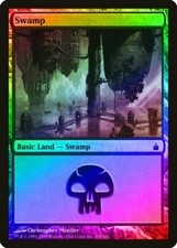 Swamp (296) FOIL Ravnica: City of Guilds HEAVILY PLD Basic Land CARD ABUGames