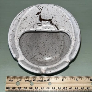 Vintage Onion River Pottery Winooski Vermont ashtray deer - Picture 1 of 9