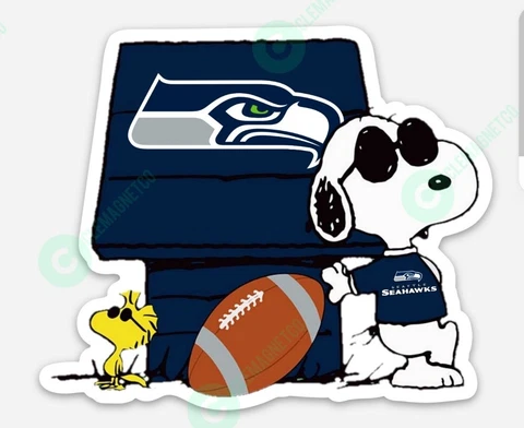 Seattle Seahawks Doghouse MAGNET - NFL Football Metcalf Lockett Cover