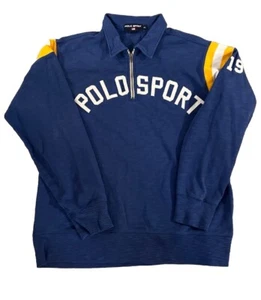 Vintage 90's XLarge Polo Sport By Ralph Lauren Long Sleeve 1/4 Zip Rugby Shirt - Picture 1 of 7