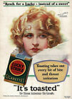 Vintage 1929 LUCKY STRIKE Cigarettes Ad - MYRNA DARBY - Advertising Art Print