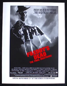 FREDDY'S DEAD 1991 Barq's Root Beer 2 SIDED Contest Flyer NIGHTMARE ELM ST Promo - Bild 1 von 3