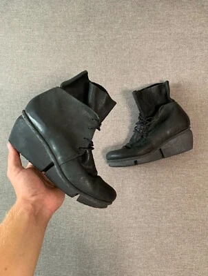 Trippen corner platform boots black leather size 38 us 8 - Image 1 of 4