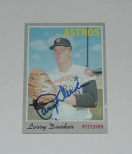 LARRY DIERKER SIGNED AUTO'D 1970 TOPPS CARD #15 HOUSTON ASTROS CARDINALS - Picture 1 of 2
