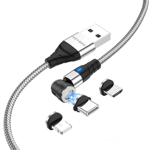 3in1 Magnetic Charging Cable Fast Charge 540° Rotating Type C Micro USB iProduct - Picture 1 of 12