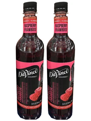 Jarabe de bebida de frambuesa clásico Davinci Gourmet 750 ml certificado kosher paquete de 2 Foto 1 de 4