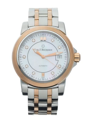 Автоматические наручные часы Carl F. Bucherer Patravi MOP Diamonds 38 мм розовое золото/сталь - Изображение 1 из 4