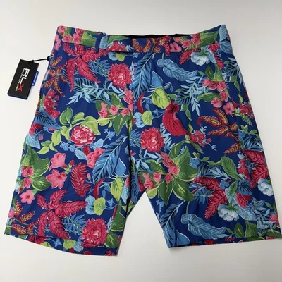 Ralph Lauren RLX Floral Tailored Fit Performance Stretch Golf Shorts 9” Sz 34 - Image 1 of 4