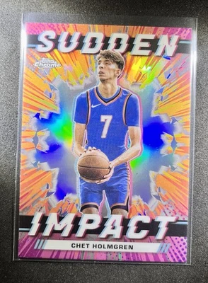2023-24 Topps Chrome #SI-23 Chet Holmgren Sudden Impact Refractor  - Image 1 of 3