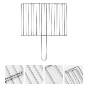 Barbecue Grill Net Clamp Stainless Steel Rack Tool For Outdoor - Picture 1 of 12