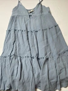 Vestido Solero Aeropostale Arrugado en Niveles Mujer Talla XS Azul Verano Boda Fiesta Beac - Imagen 1 de 8