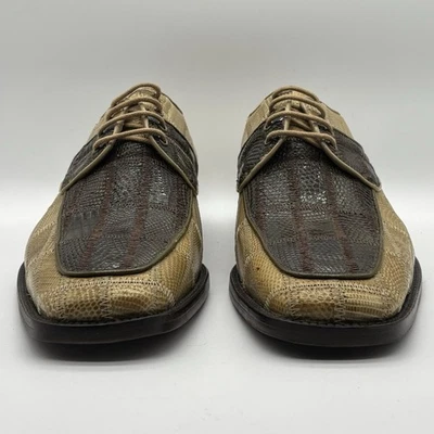 NUEVO Zapato de Vestir Steve Harvey Para Hombres Cuero Genuino/Gator Croc Talla 9 Foto 1 de 4