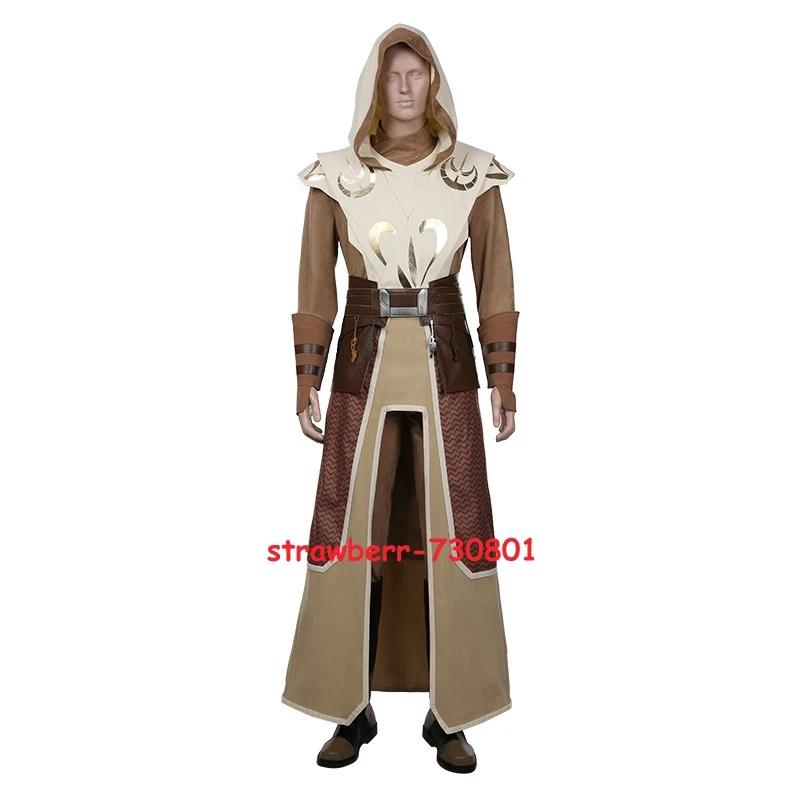 Movie Jedi Temple Guard Cosplay Costume Halloween Men Uniform Full Set Outfit  - Image 1 of 4