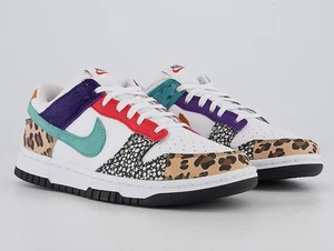 Nike Dunk SE Low W Safari Mix Animal Patchwork Size 12 / 10.5 Men DN3866-100 - Picture 1 of 20