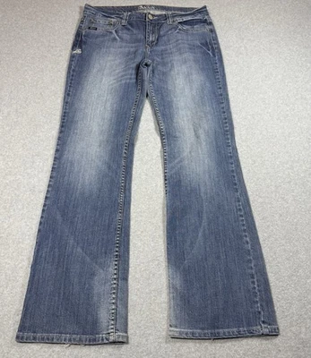 Pantalones de mezclilla retro Adiktd Jeans para mujer 10 Bootcut tiro medio pierna recta punto grueso Foto 1 de 4