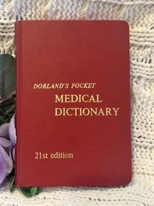 VintageDorland’s Pocket Medical Dictionary 21st Ed 1968 HC Saunders Tabbed Index - Foto 1 di 9