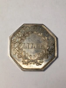 Ficha De Plata Lille Orden Real Marzo 1834 (105-2/P1/A12) - Picture 1 of 4