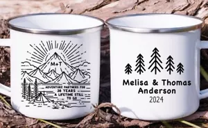 Taza cámper 38 aniversario boda montaña senderismo aventura pareja regalo - Imagen 1 de 7