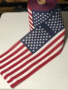 Large Roll Red White & Blue American Flag 11" Fabric USA