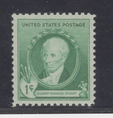US STAMP #884   — 1c STUART —  XF — MINT  -   GRADED 90 - Image 1 of 2