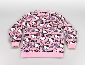 NEW Hello Kitty Women's Super Soft Plush Pink Pull-Over Sweater Size Small - Picture 1 of 10