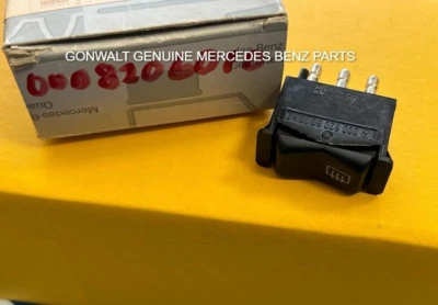 Interruptor de descongelación trasero original Mercedes Benz 190E 190D 1984 1993 OE 0008206010 Foto 1 de 3