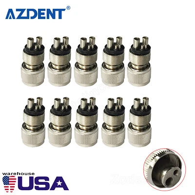 Adaptador convertidor conector adaptador de cambio de tubería de pieza de mano alta dental de 4 agujeros 2 orificios Foto 1 de 4