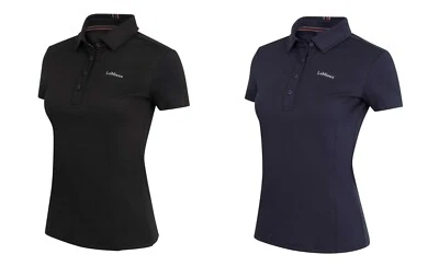 LeMieux Ladies Elite Poloshirt Schwarz Navy Damen Sport QuickDry