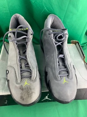 Nike Air Jordan 14 Retro Grafito Chartreuse Negro 311832031 Talla 13 Nuevo RARO Foto 1 de 4