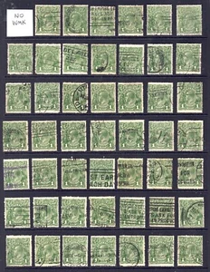 Australia KGV a page of No Wmk 1d greens used - Picture 1 of 1
