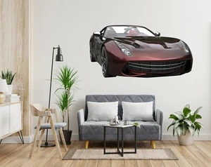 3D Rotwein H952 Auto Wallpaper Wandbild Poster Wandaufkleber Transport Honey - Picture 1 of 5