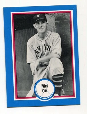 1976 Shakeys Hall of Fame card Mel Ott New York Giants #60 - Image 1 of 2