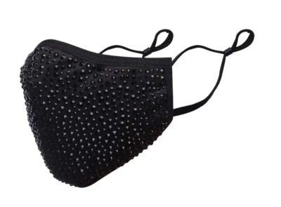Rhinestone Bling Crystal Face Mask Reusable Washable With Filter Pocket - Image 1 of 4